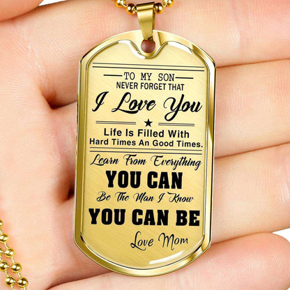 Son Dog Tag, Custom Picture Dog Tag For Son, Gift For Son, Son Necklace, Father And Son Dog Tag-174 Gifts For Son Rakva