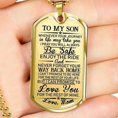 Son Dog Tag, Custom Picture Dog Tag For Son, Gift For Son, Son Necklace, Father And Son Dog Tag-176 Gifts For Son Rakva
