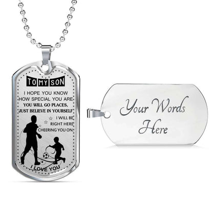 Son Dog Tag, Custom Picture Dog Tag For Son, Gift For Son, Son Necklace, Father And Son Dog Tag-181 Gifts For Son Rakva