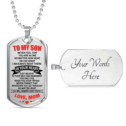 Son Dog Tag, Custom Picture Dog Tag For Son, Gift For Son, Son Necklace, Father And Son Dog Tag-186 Gifts For Son Rakva