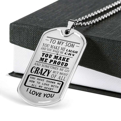 Son Dog Tag, Custom Picture Dog Tag For Son, Gift For Son, Son Necklace, Father And Son Dog Tag-187 Gifts For Son Rakva