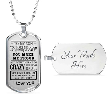 Son Dog Tag, Custom Picture Dog Tag For Son, Gift For Son, Son Necklace, Father And Son Dog Tag-187 Gifts For Son Rakva