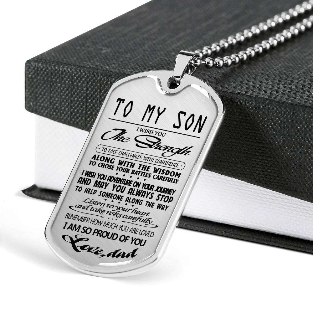 Son Dog Tag, Custom Picture Dog Tag For Son, Gift For Son, Son Necklace, Father And Son Dog Tag-188 Gifts For Son Rakva