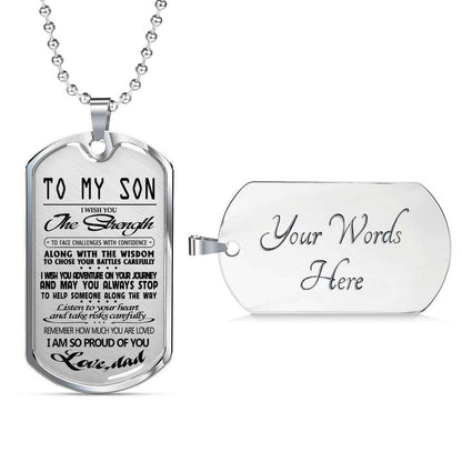 Son Dog Tag, Custom Picture Dog Tag For Son, Gift For Son, Son Necklace, Father And Son Dog Tag-188 Gifts For Son Rakva