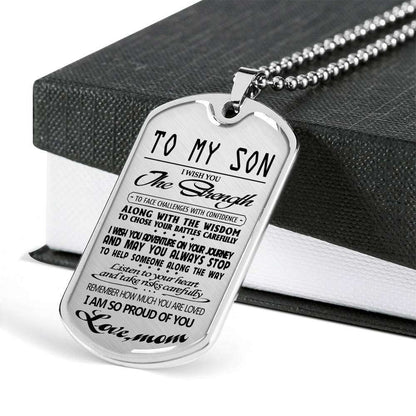 Son Dog Tag, Custom Picture Dog Tag For Son, Gift For Son, Son Necklace, Father And Son Dog Tag-189 Gifts For Son Rakva