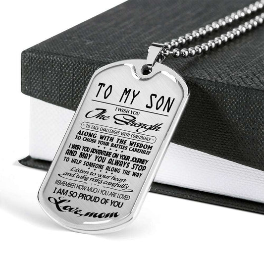 Son Dog Tag, Custom Picture Dog Tag For Son, Gift For Son, Son Necklace, Father And Son Dog Tag-189 Gifts For Son Rakva