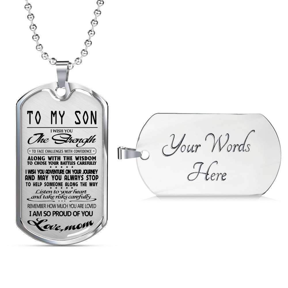 Son Dog Tag, Custom Picture Dog Tag For Son, Gift For Son, Son Necklace, Father And Son Dog Tag-189 Gifts For Son Rakva