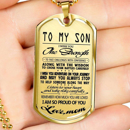 Son Dog Tag, Custom Picture Dog Tag For Son, Gift For Son, Son Necklace, Father And Son Dog Tag-189 Gifts For Son Rakva