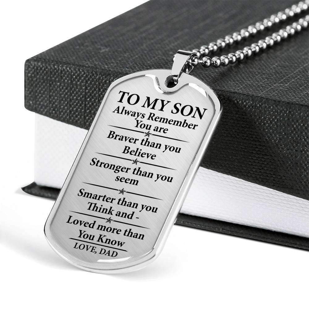 Son Dog Tag, Custom Picture Dog Tag For Son, Gift For Son, Son Necklace, Father And Son Dog Tag-191 Gifts For Son Rakva