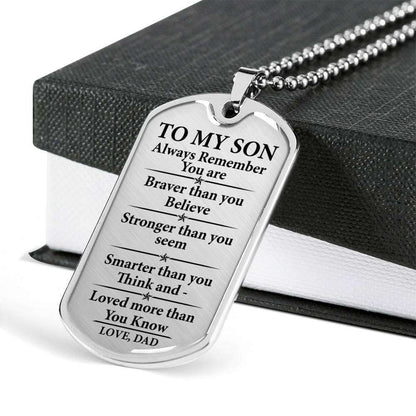 Son Dog Tag, Custom Picture Dog Tag For Son, Gift For Son, Son Necklace, Father And Son Dog Tag-191 Gifts For Son Rakva