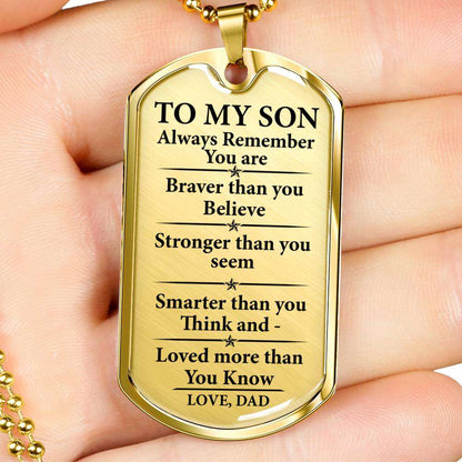 Son Dog Tag, Custom Picture Dog Tag For Son, Gift For Son, Son Necklace, Father And Son Dog Tag-191 Gifts For Son Rakva