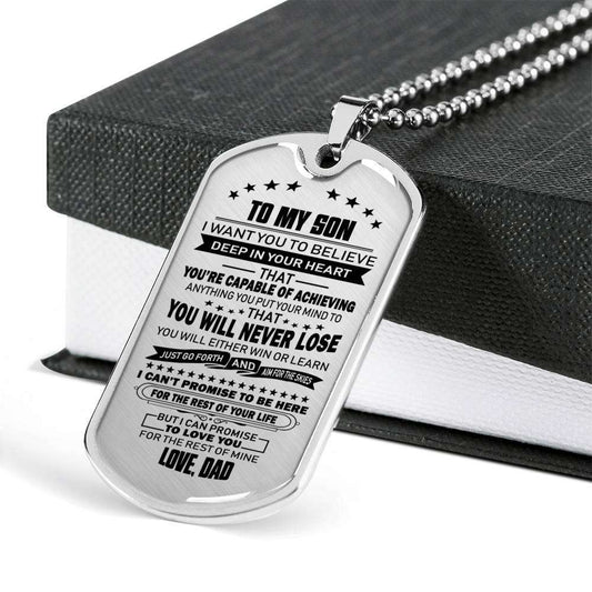 Son Dog Tag, Custom Picture Dog Tag For Son, Gift For Son, Son Necklace, Father And Son Dog Tag-193 Gifts For Son Rakva