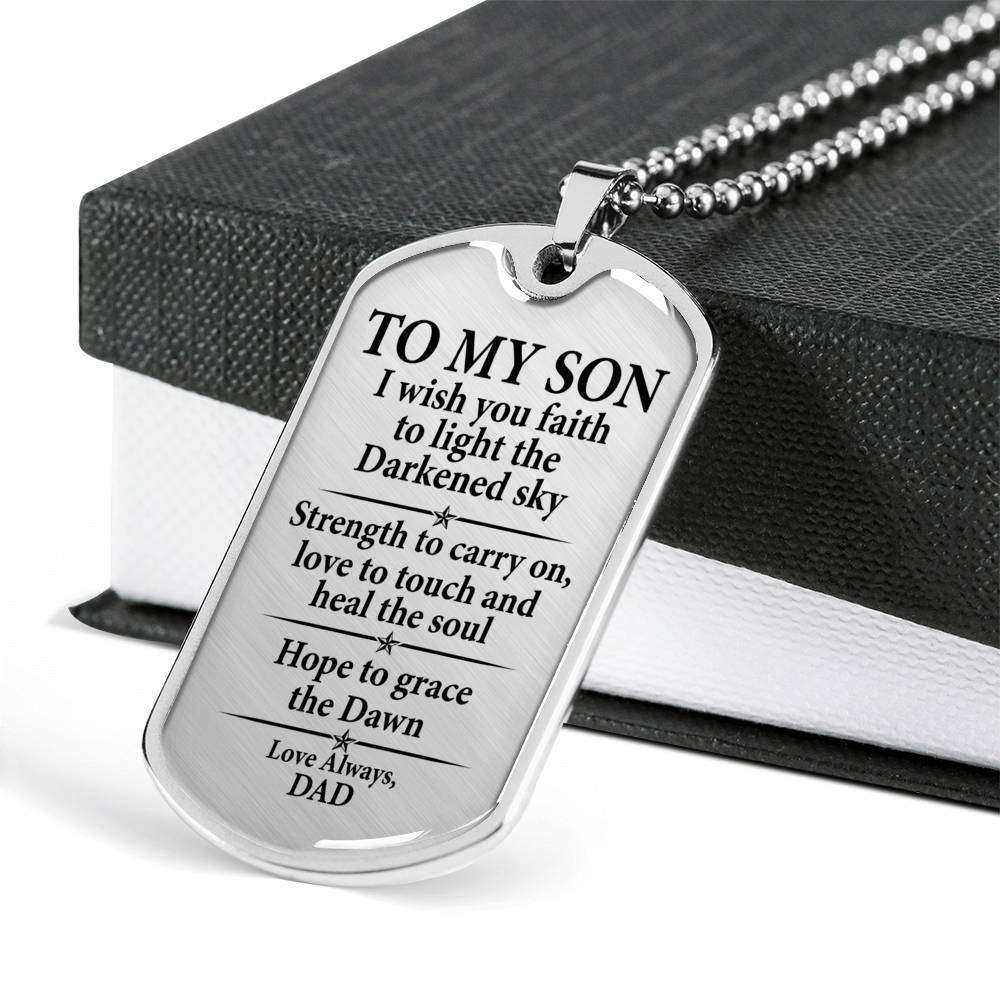 Son Dog Tag, Custom Picture Dog Tag For Son, Gift For Son, Son Necklace, Father And Son Dog Tag-198 Gifts For Son Rakva