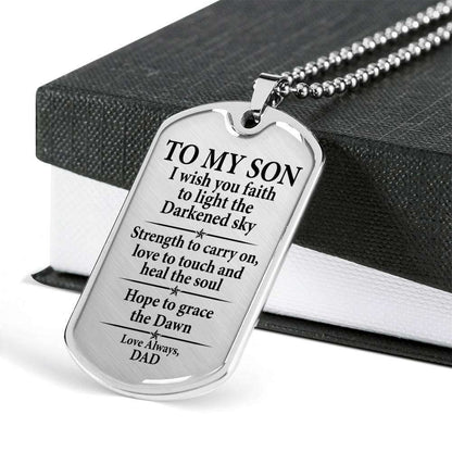 Son Dog Tag, Custom Picture Dog Tag For Son, Gift For Son, Son Necklace, Father And Son Dog Tag-198 Gifts For Son Rakva