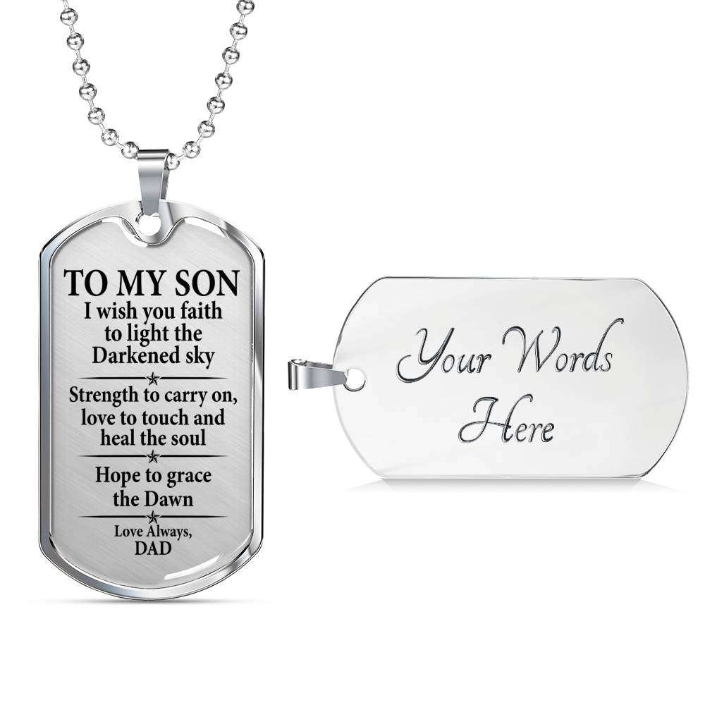 Son Dog Tag, Custom Picture Dog Tag For Son, Gift For Son, Son Necklace, Father And Son Dog Tag-198 Gifts For Son Rakva