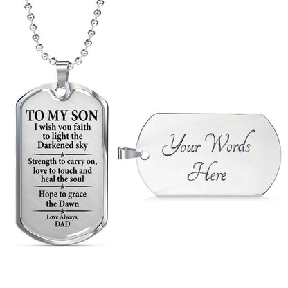 Son Dog Tag, Custom Picture Dog Tag For Son, Gift For Son, Son Necklace, Father And Son Dog Tag-198 Gifts For Son Rakva