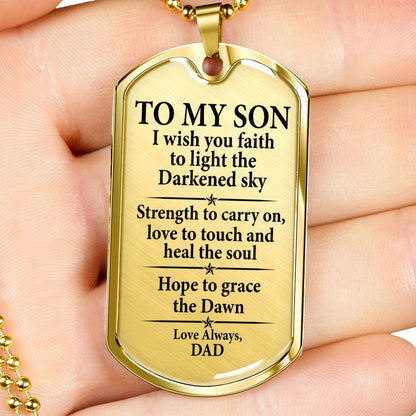 Son Dog Tag, Custom Picture Dog Tag For Son, Gift For Son, Son Necklace, Father And Son Dog Tag-198 Gifts For Son Rakva