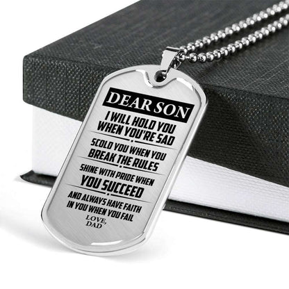 Son Dog Tag, Custom Picture Dog Tag For Son, Gift For Son, Son Necklace, Father And Son Dog Tag-199 Gifts For Son Rakva