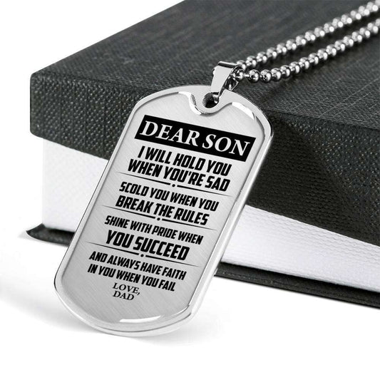 Son Dog Tag, Custom Picture Dog Tag For Son, Gift For Son, Son Necklace, Father And Son Dog Tag-199 Gifts For Son Rakva