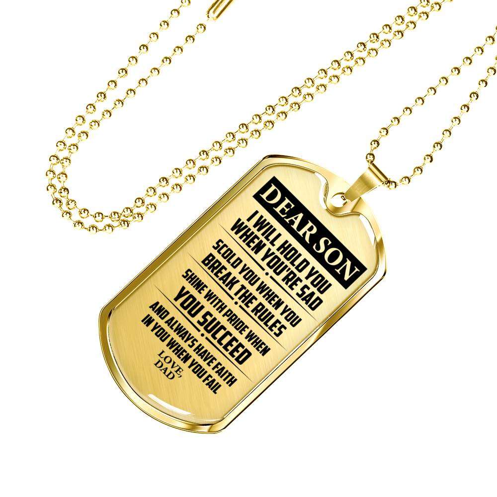 Son Dog Tag, Custom Picture Dog Tag For Son, Gift For Son, Son Necklace, Father And Son Dog Tag-199 Gifts For Son Rakva