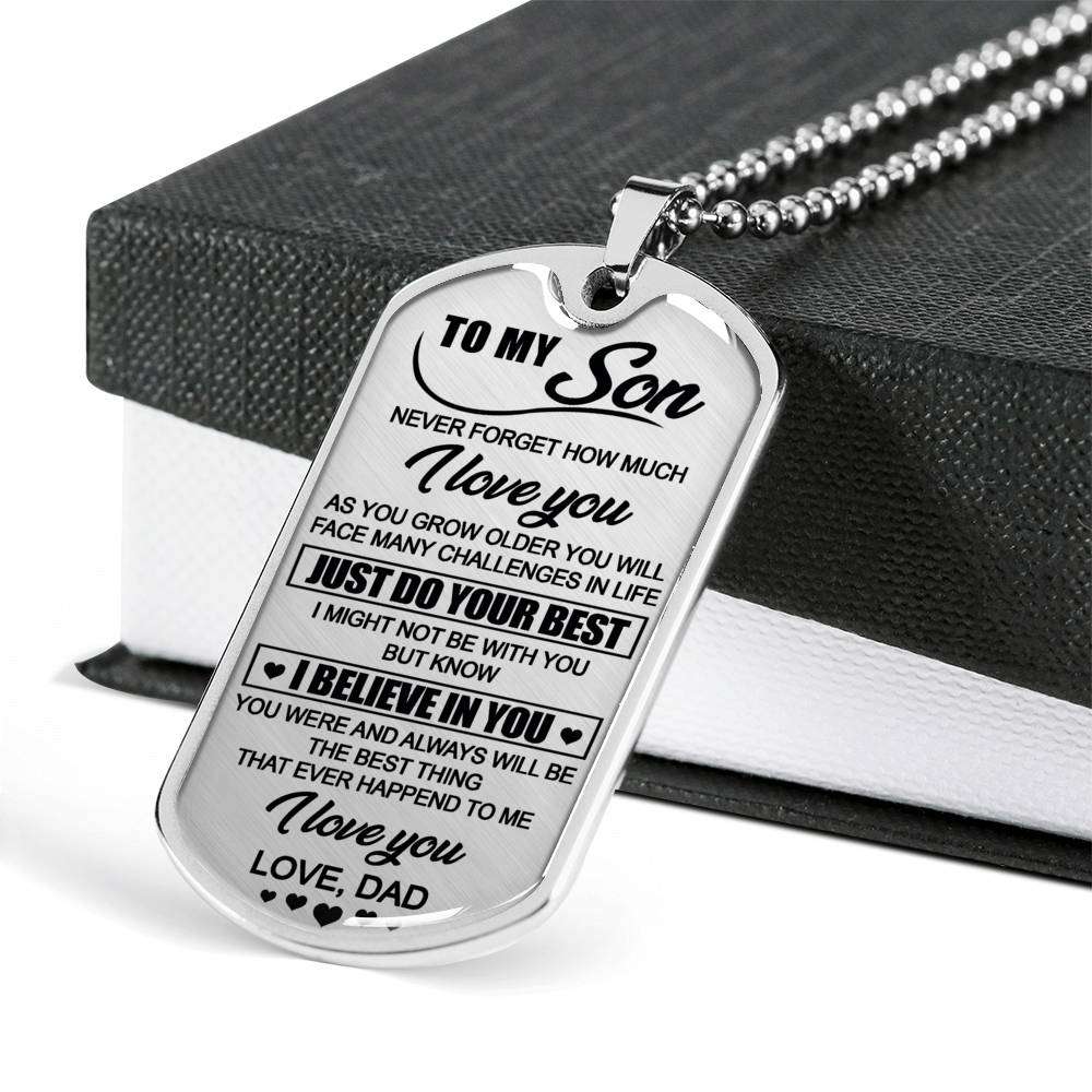 Son Dog Tag, Custom Picture Dog Tag For Son, Gift For Son, Son Necklace, Father And Son Dog Tag-202 Gifts For Son Rakva