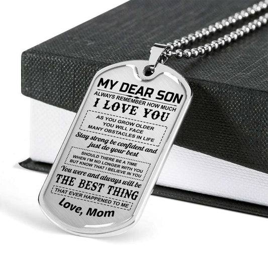 Son Dog Tag, Custom Picture Dog Tag For Son, Gift For Son, Son Necklace, Father And Son Dog Tag-204 Gifts For Son Rakva