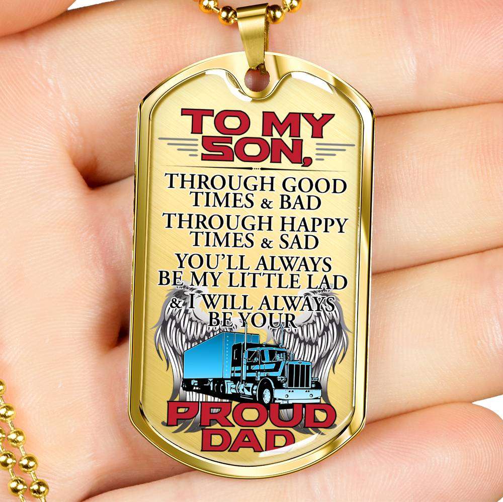 Son Dog Tag, Custom Picture Dog Tag For Son, Gift For Son, Son Necklace, Father And Son Dog Tag-206 Gifts For Son Rakva