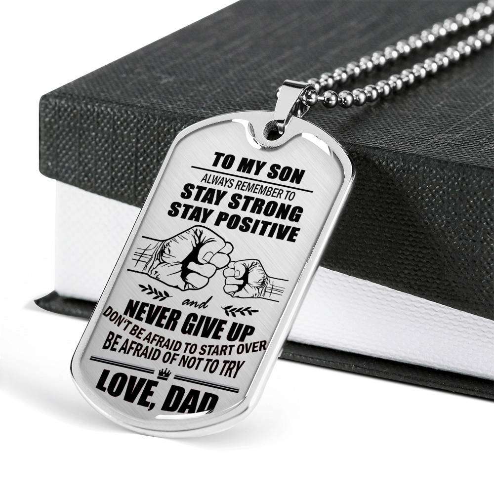Son Dog Tag, Custom Picture Dog Tag For Son, Gift For Son, Son Necklace, Father And Son Dog Tag-208 Gifts For Son Rakva