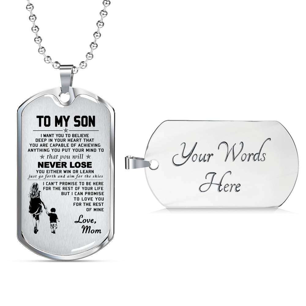 Son Dog Tag, Custom Picture Dog Tag For Son, Gift For Son, Son Necklace, Father And Son Dog Tag-22 Gifts For Son Rakva