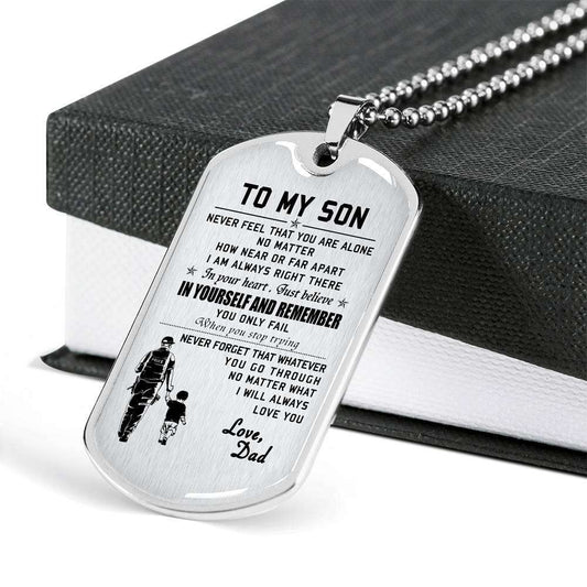 Son Dog Tag, Custom Picture Dog Tag For Son, Gift For Son, Son Necklace, Father And Son Dog Tag-23 Gifts For Son Rakva