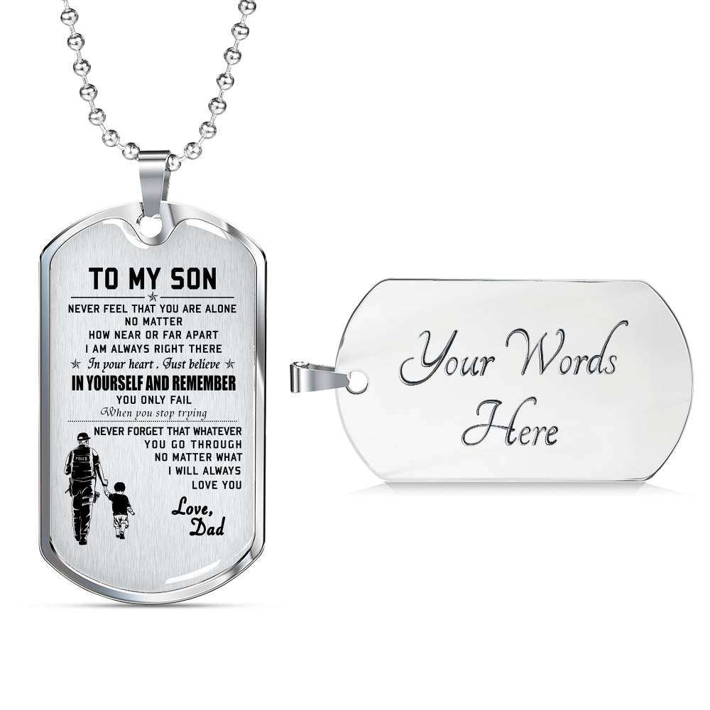 Son Dog Tag, Custom Picture Dog Tag For Son, Gift For Son, Son Necklace, Father And Son Dog Tag-23 Gifts For Son Rakva