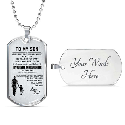 Son Dog Tag, Custom Picture Dog Tag For Son, Gift For Son, Son Necklace, Father And Son Dog Tag-23 Gifts For Son Rakva