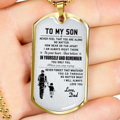 Son Dog Tag, Custom Picture Dog Tag For Son, Gift For Son, Son Necklace, Father And Son Dog Tag-23 Gifts For Son Rakva
