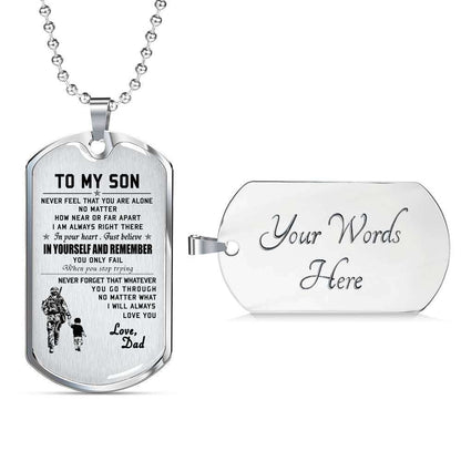 Son Dog Tag, Custom Picture Dog Tag For Son, Gift For Son, Son Necklace, Father And Son Dog Tag-25 Gifts For Son Rakva