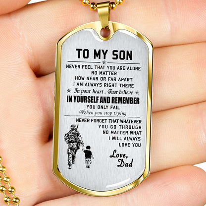 Son Dog Tag, Custom Picture Dog Tag For Son, Gift For Son, Son Necklace, Father And Son Dog Tag-25 Gifts For Son Rakva