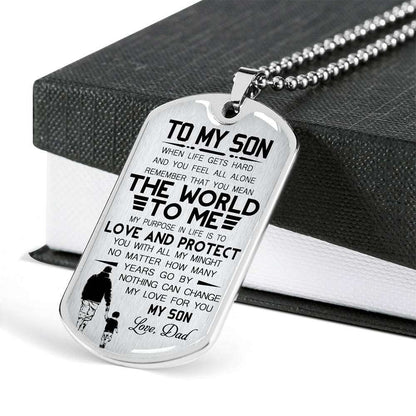 Son Dog Tag, Custom Picture Dog Tag For Son, Gift For Son, Son Necklace, Father And Son Dog Tag-26 Gifts For Son Rakva