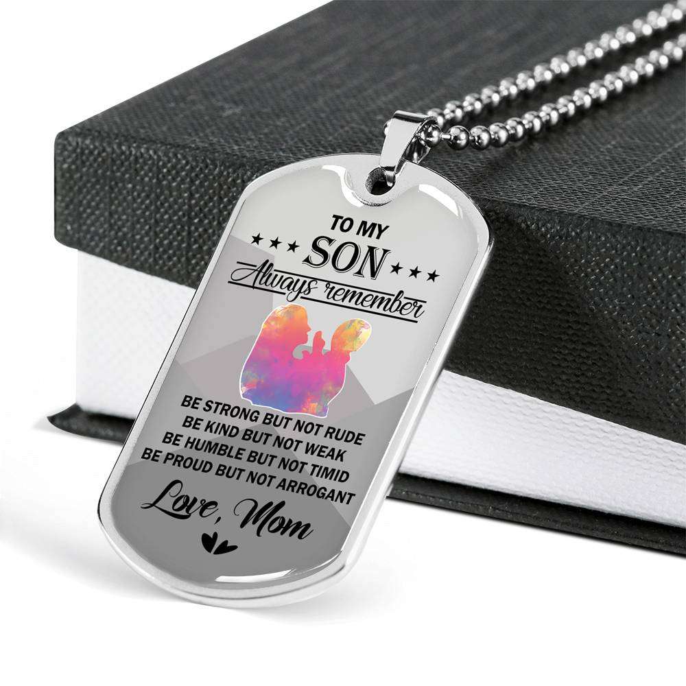 Son Dog Tag, Custom Picture Dog Tag For Son, Gift For Son, Son Necklace, Father And Son Dog Tag-27 Gifts For Son Rakva