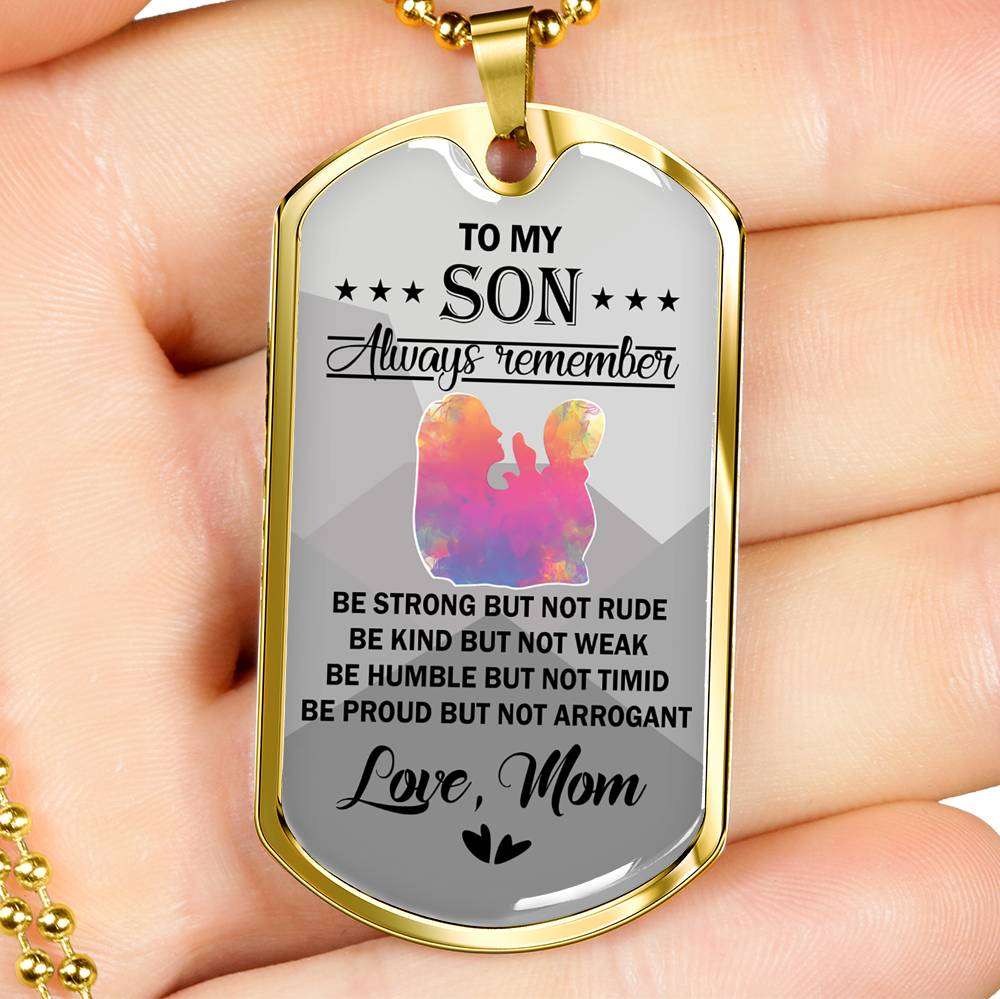 Son Dog Tag, Custom Picture Dog Tag For Son, Gift For Son, Son Necklace, Father And Son Dog Tag-27 Gifts For Son Rakva