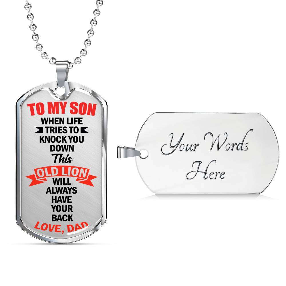 Son Dog Tag, Custom Picture Dog Tag For Son, Gift For Son, Son Necklace, Father And Son Dog Tag-28 Gifts For Son Rakva