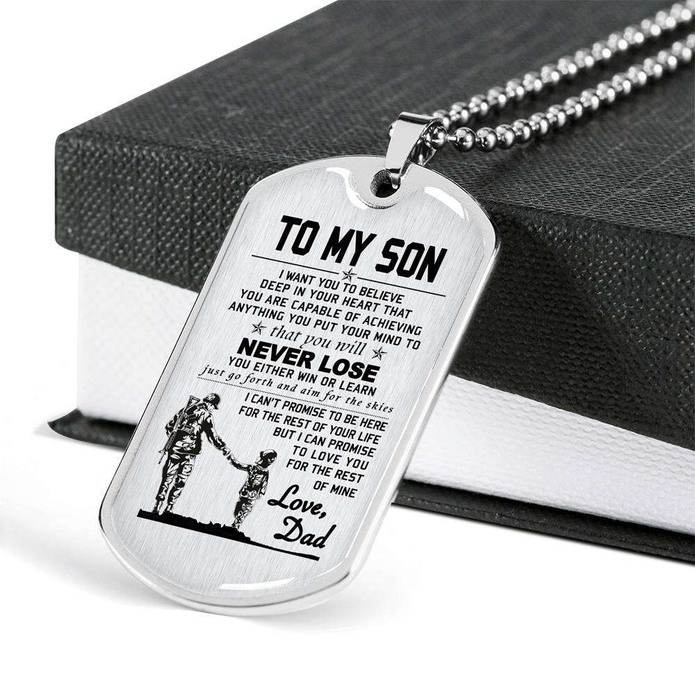 Son Dog Tag, Custom Picture Dog Tag For Son, Gift For Son, Son Necklace, Father And Son Dog Tag-29 Gifts For Son Rakva