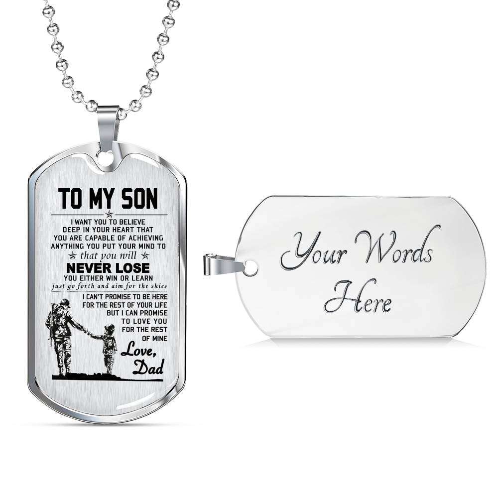 Son Dog Tag, Custom Picture Dog Tag For Son, Gift For Son, Son Necklace, Father And Son Dog Tag-29 Gifts For Son Rakva