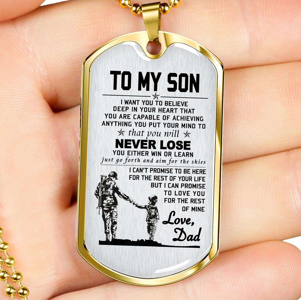 Son Dog Tag, Custom Picture Dog Tag For Son, Gift For Son, Son Necklace, Father And Son Dog Tag-29 Gifts For Son Rakva