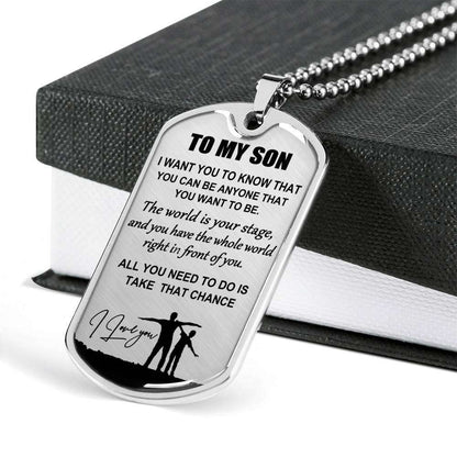 Son Dog Tag, Custom Picture Dog Tag For Son, Gift For Son, Son Necklace, Father And Son Dog Tag-3 Gifts For Son Rakva