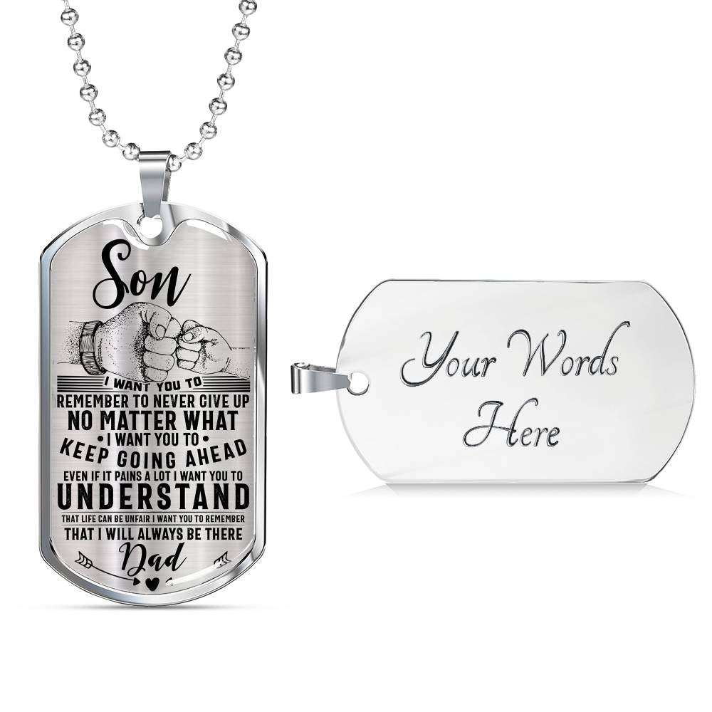 Son Dog Tag, Custom Picture Dog Tag For Son, Gift For Son, Son Necklace, Father And Son Dog Tag-30 Gifts For Son Rakva