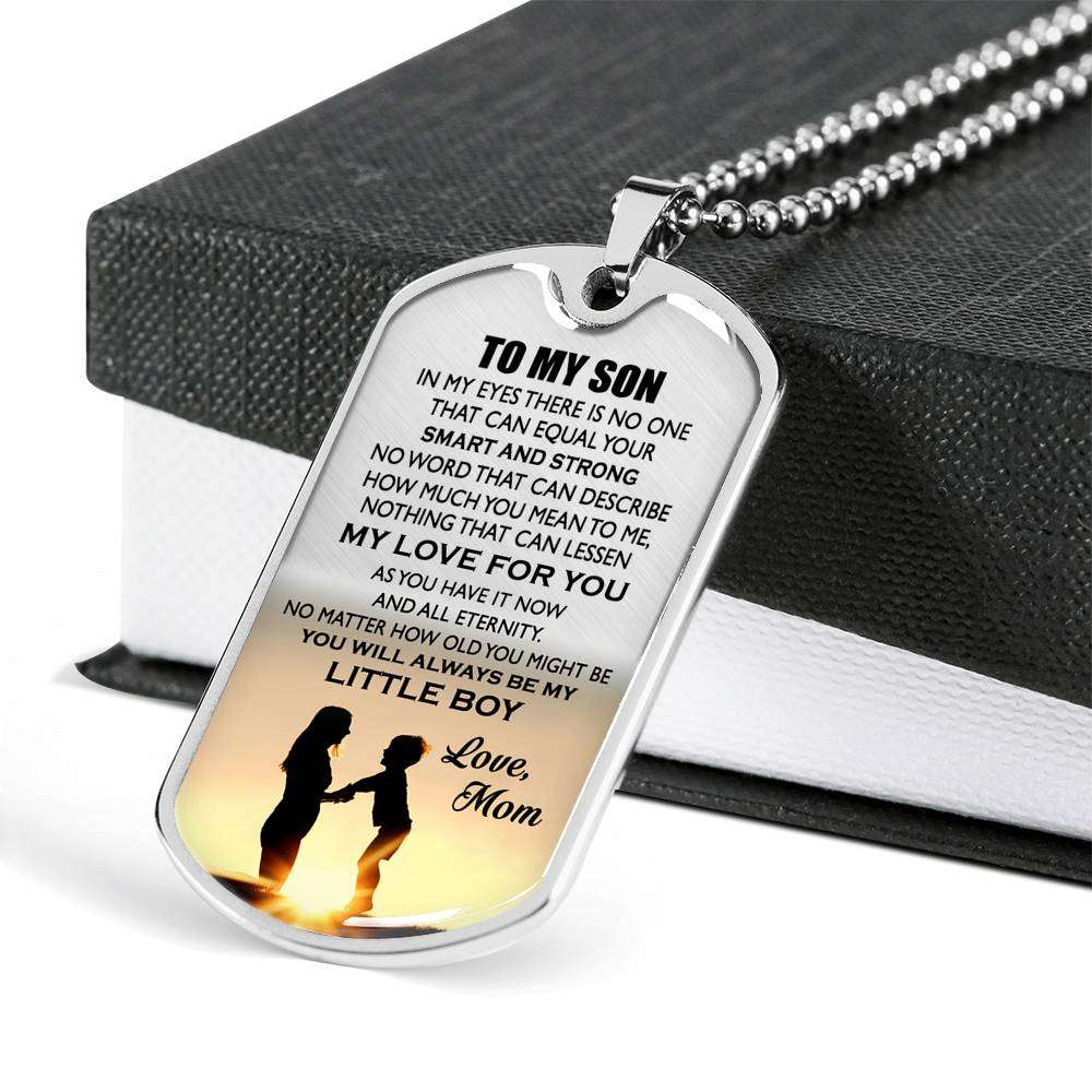 Son Dog Tag, Custom Picture Dog Tag For Son, Gift For Son, Son Necklace, Father And Son Dog Tag-32 Gifts For Son Rakva