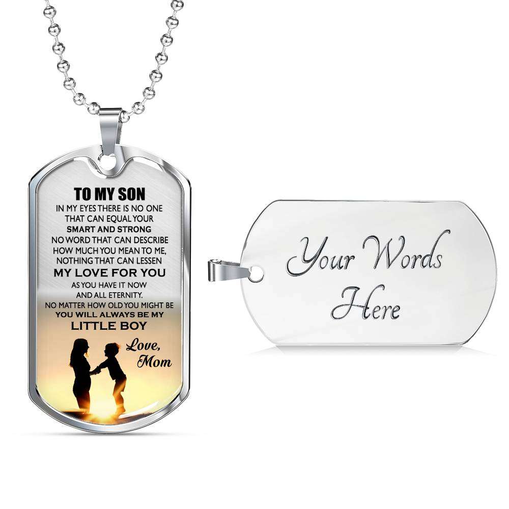 Son Dog Tag, Custom Picture Dog Tag For Son, Gift For Son, Son Necklace, Father And Son Dog Tag-32 Gifts For Son Rakva