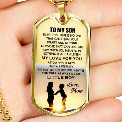 Son Dog Tag, Custom Picture Dog Tag For Son, Gift For Son, Son Necklace, Father And Son Dog Tag-32 Gifts For Son Rakva