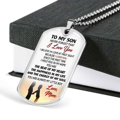 Son Dog Tag, Custom Picture Dog Tag For Son, Gift For Son, Son Necklace, Father And Son Dog Tag-33 Gifts For Son Rakva