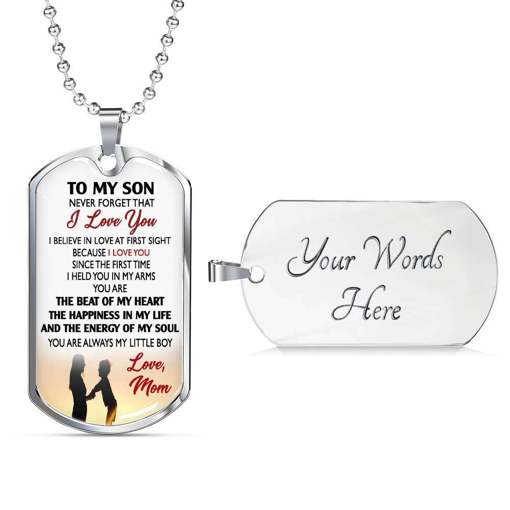 Son Dog Tag, Custom Picture Dog Tag For Son, Gift For Son, Son Necklace, Father And Son Dog Tag-33 Gifts For Son Rakva