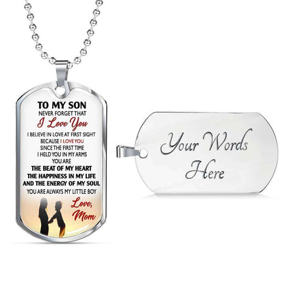 Son Dog Tag, Custom Picture Dog Tag For Son, Gift For Son, Son Necklace, Father And Son Dog Tag-33 Gifts For Son Rakva